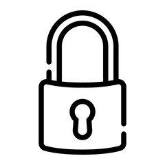 padlock line icon