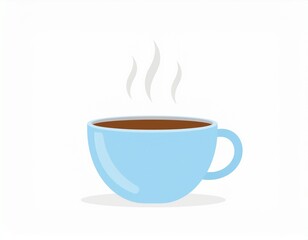 Obraz premium Vector Illustration of Coffee Cup with Steam