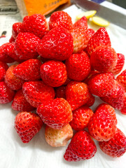 いちごジャムを作る工程