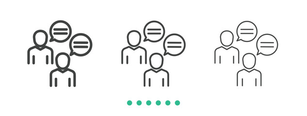 Talking icon. Thin line icon vector