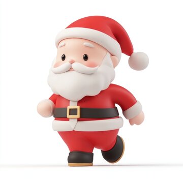 Cute shubby Santa walking illustration santa cute.