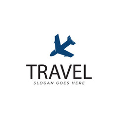 travel air transportation logo vector template