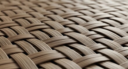 Detailed Close-Up of Woven Rattan Texture for Backgrounds and Designs