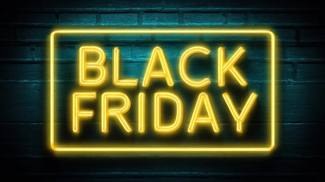 Vibrant neon sign displaying cyber monday text in a spectrum of bright colors against a dark circuit board background - Powered by Adobe