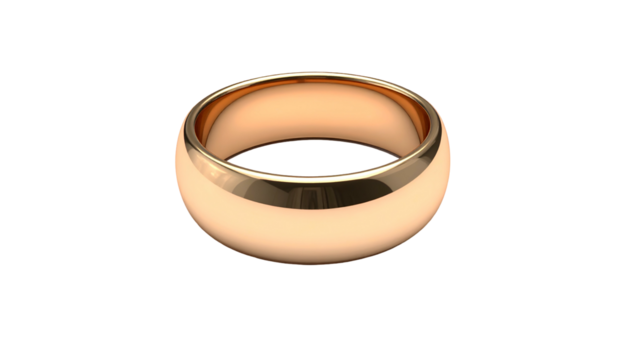 Shiny gold ring isolated on black background, perfect for proposal or wedding