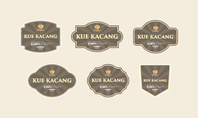 Elegant Vintage Food Label Template Set for Product Packaging