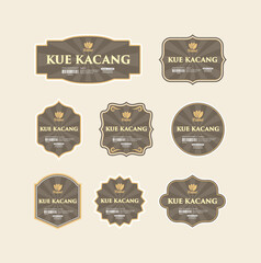 Elegant Vintage Food Label Template Set for Product Packaging