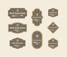 Elegant Vintage Food Label Template Set for Product Packaging