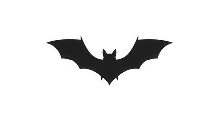 Fototapeta premium Black Bat Silhouette Isolated On White Background