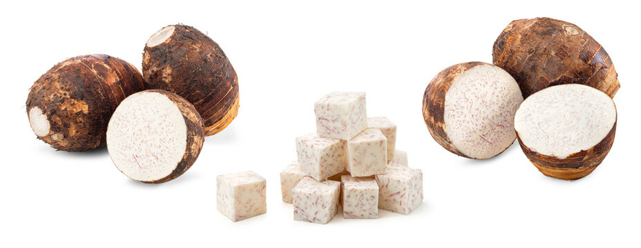 taro from China, flesh is white with distinctive purple-red veins, a popular ingredient in various dishes.