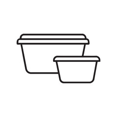 Food Storage Containers Icon Vector Illustration