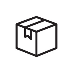 Delivery Package Box Line Art Vector Icon
