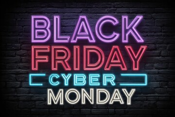 cyber Monday neon logo