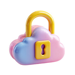 Cloud security icon  data protection with privacy and encryption concept.