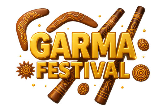 Colorful Design of Garma Festival Celebration with Decorative Instruments