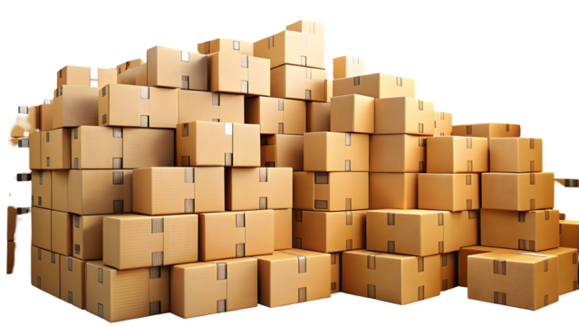 stack of cardboard boxes