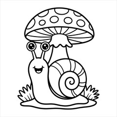 Cute Snail and Mushroom Coloring Page, Kids Garden Animal Illustration, Adorable Snail with Mushroom Printable Coloring Sheet, Children’s Fun Activity

Happy Cartoon Snail Coloring Page, Kids Outdoor 