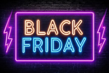 Bright pink neon sign displaying twenty percent off advertisement glowing on a textured brick wall background