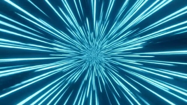 Hyperdrive Travel Through Space - A Sci-Fi Inspired Journey with Dazzling Light Streams