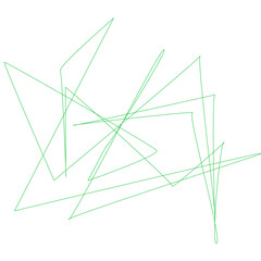 Abstract Green Line Art