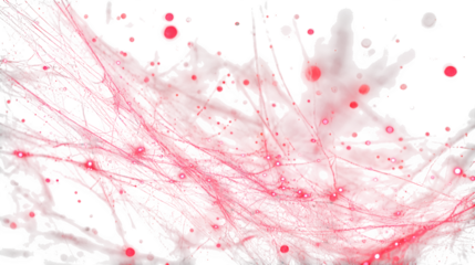 Vibrant red abstract energy splatters and glowing particles create dynamic, modern visual effects perfect for backgrounds and design.