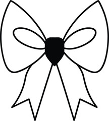 vector illustration of a bow