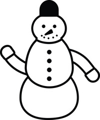 snowman on a white background