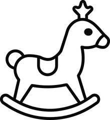 rocking horse on a white background