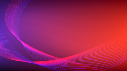 Wavy blended lines with purple red gradient mesh abstract background nice for wallpaper or banner
