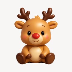 Fototapeta premium Cute festive reindeer illustration