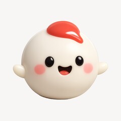 Cute smiling cartoon character illustration.