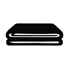 Folded stack of clean soft towels or blankets simple modern graphic art for home decor and design projects vector