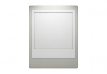 White polaroid frame on black isolated on a transparent background