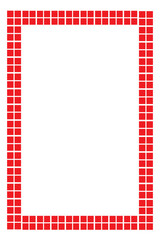 red and white frame