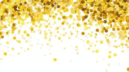 Golden Glitter Background with Shimmering Dots for Festive Vibes
