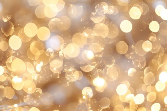 White light glod bokeh backgrounds glitter illuminated.