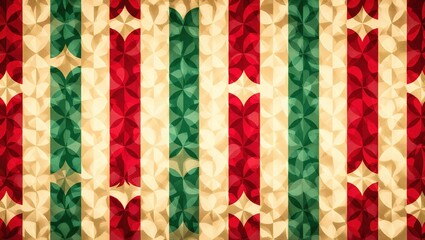 Festive Vintage Stripes - A Retro Christmas Pattern.