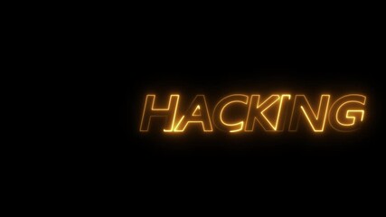 hacking warning alert screen loop blinking glitch error animation. cyber crime, malware detected, data encryption. privacy data hacked - Powered by Adobe
