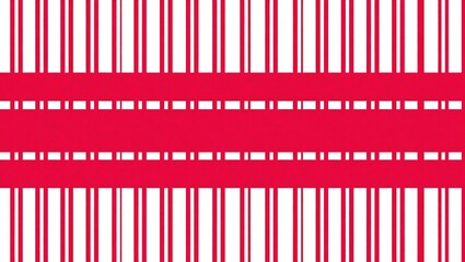 Red and White Stripes Pattern with Horizontal Red Band.