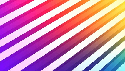 Vibrant Rainbow Gradient Diagonal Stripes Background.
