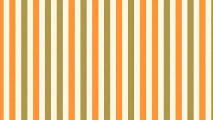 Vintage Style Orange Cream and Olive Stripe Pattern.