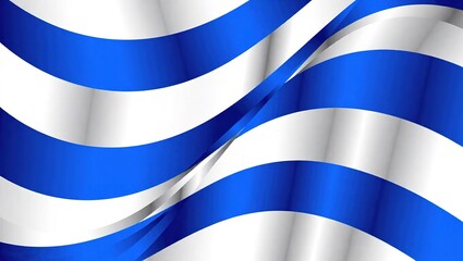 Waving Blue and White Stripes Fabric Background.