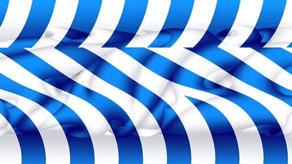 Wavy Blue and White Striped Abstract Background.