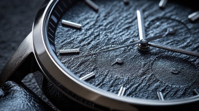 Close up of a luxury wristwatch time concept