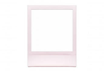 Instant photo frame isolated on a transparent background