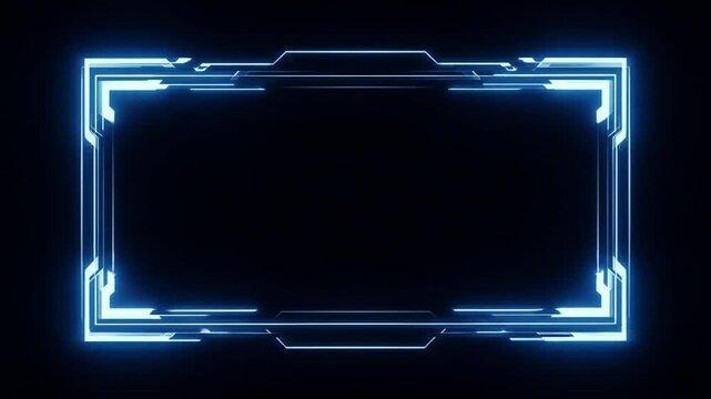 Futuristic Technology Neon Frames Collection with Dynamic Light Effects and Modern Design