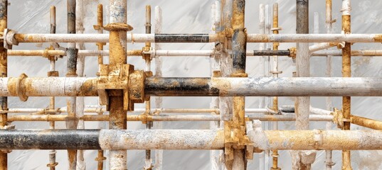 Ladder scaffold. Generative AI technology.