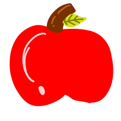red apple vector illustration