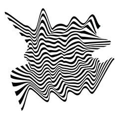 black and white curved line vector design