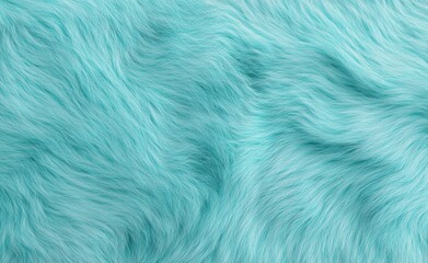 Aqua Blue Fur Texture Background, Close Up